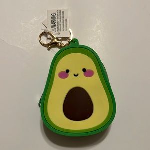 So cute avocado key ring or charm clip on your bag or purse